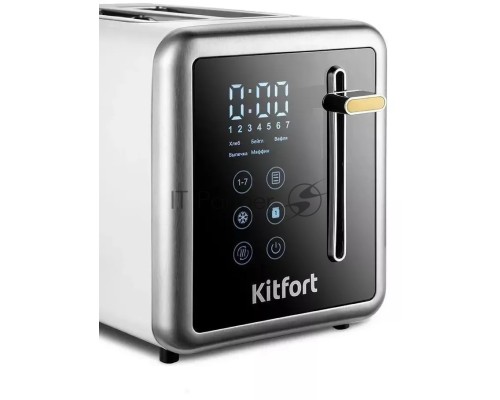 Тостер Kitfort КТ-6079 850Вт серебристый/черный