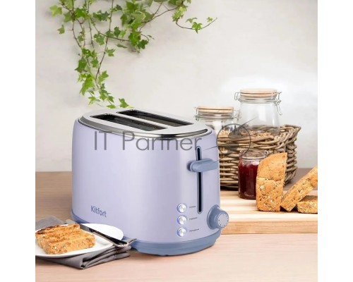 Тостер Kitfort КТ-6215 980Вт сиреневый