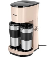 Кофеварка капельная Kitfort КТ-7303 бежевый/черный, исп. кофе - молотый, 0.84 л, 800 Вт.