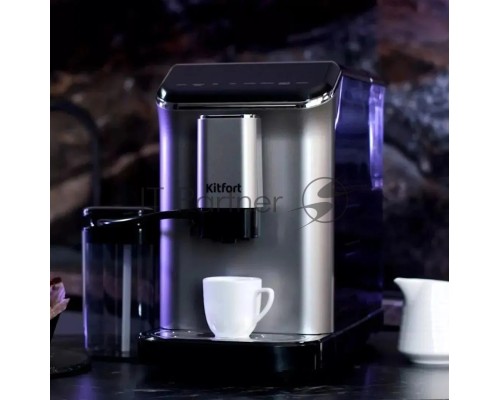 Кофемашина Kitfort КТ-7166 1350Вт черный/нержавеющая сталь