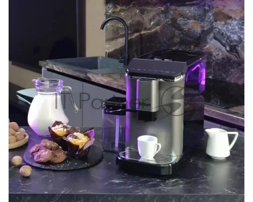 Кофемашина Kitfort КТ-7166 1350Вт черный/нержавеющая сталь