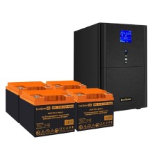 Exegate EX296887RUS Комплект ИБП EX295991RUS + батарея 45Ач EX285666RUS 4шт (инвертор, синус, для котла) SineTower SZ-5000.LCD.AVR.2SH.1C13.T.RJ.USB <5000VA/4000W, чистый синусоида, LCD дисплей, AVR, 