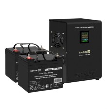 Exegate EX296610RUS Комплект ИБП EX296002RUS + батарея 33Ач EX282974RUS 2шт (инвертор, синус, для котла, настенный) FineSine SX-2500.LCD.AVR.2SH <2500VA/1800W, чистая синусоида, цветной LCD-дисплей, A