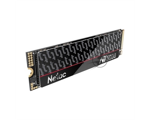 Накопитель SSD Netac 500GB M.2 2280 NV5000-T PCIe 4 x4 NVMe 3D NAND SSD, R/W up to 4800/2700MB/s, IOPS(R4K) 200K/440K, TBW 320TB, with heat spreader, 5y wty