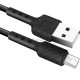 Кабель Defender F181, USB 2.0 (AM) - microUSB 2.0 (BM), 1метр, 2.4А, нейлоновая оплетка, чёрный