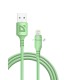 Кабель Defender F207, USB 2.0 (AM) - Apple Lightning (M), 1метр, 2.4А, силиконовая оплетка, зелёный.