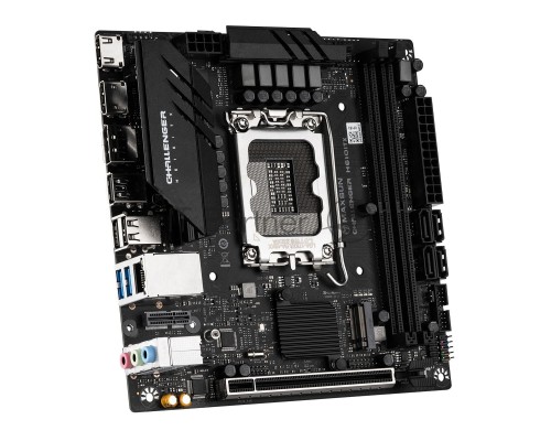 Материнская плата Maxsun MS-Challenger H610ITX 2LAN V3, LGA 1700, Intel H610, 2xDDR4, 4xSATA, 1xM.2, 1xPCI-E 4.0 x16, 2xHDMI, 1xDisplayPort, 1x 2.5Gb LAN, 2xUSB 3.2 Gen 1, 3xUSB 2.0, 3x3.5 мм, 5.1, Mini-ITX