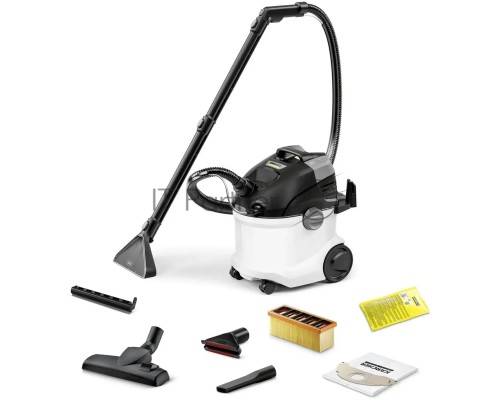 Пылесос моющий Karcher SE 5 *EU [1.081-230.0] белый/черный, 1000 Вт, уборка сухая/влажная, пылесборник контейнер/мешок, 4 л