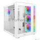 Корпус Ginzzu V570 RGB подсветка, контроллер CRC10, 4* 12RW6 FAN 12CM RGB, закаленное стекло 1*USB 3.0,1*USB 2.0, AU Белый ATX