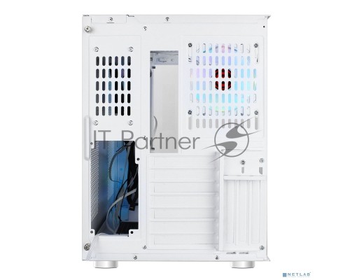 Корпус Ginzzu V570 RGB подсветка, контроллер CRC10, 4* 12RW6 FAN 12CM RGB, закаленное стекло 1*USB 3.0,1*USB 2.0, AU Белый ATX