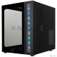 Компьютерный корпус Ginzzu V530 RGB подсветка, контроллер CRC10, 4* 12R6 FAN 12CM RGB закаленное стекло 1*USB 3.0,1*USB 2.0, AU ATX