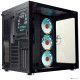 Компьютерный корпус Ginzzu V530 RGB подсветка, контроллер CRC10, 4* 12R6 FAN 12CM RGB закаленное стекло 1*USB 3.0,1*USB 2.0, AU ATX