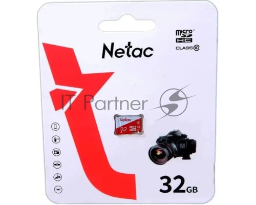 Карта памяти Netac P500 ECO 32GB MicroSDHC C10 up to 80MB/s, retail pack card only