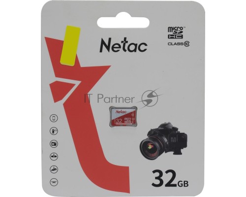 Карта памяти Netac P500 ECO 32GB MicroSDHC C10 up to 80MB/s, retail pack card only