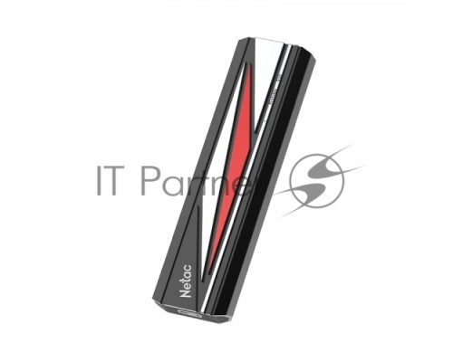Внешний накопитель SSD Netac ZX20L 256GB USB 3.2 Gen 2 Type-C External SSD, R/W up to 2000MB/1800MB/s, with USB C to A cable and 20Gbps USB C to C cable, 5Y wty