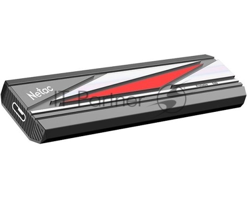 Внешний накопитель SSD Netac ZX20L 256GB USB 3.2 Gen 2 Type-C External SSD, R/W up to 2000MB/1800MB/s, with USB C to A cable and 20Gbps USB C to C cable, 5Y wty