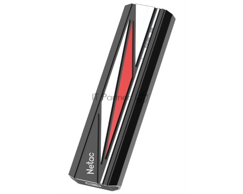 Внешний накопитель SSD Netac ZX20L 256GB USB 3.2 Gen 2 Type-C External SSD, R/W up to 2000MB/1800MB/s, with USB C to A cable and 20Gbps USB C to C cable, 5Y wty