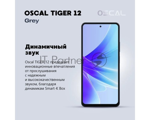 Смартфон OSCAL Tiger 12, 8/128Gb, серый