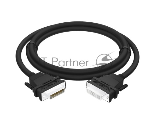 Удлинитель GCR 1.5m DVI-D, черный, DVI/DVI, 25M/25F, FullHD, 28 AWG, GCR-54714