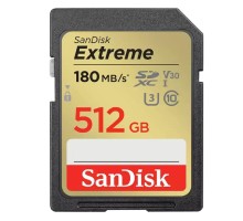 SecureDigital 512GB SanDisk Extreme UHS-I Class 3 (U3) V30 180/130 MB/s <SDSDXVV-512G-GNCIN>