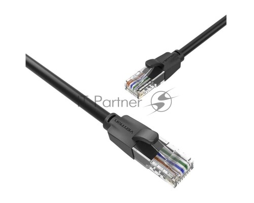 Патч-корд Vention прямой UTP cat.6, RJ45 - 8м. Черный