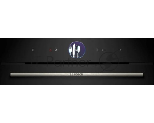 Духовой шкаф Bosch HSG7361B1 Home Connect!! Serie 8, черный, 21 режим + комбинированные режимы, функция приготовление на пару 100%, 4-слойное остекление, 3 цветных текстовых TFT-дисплея 2,5