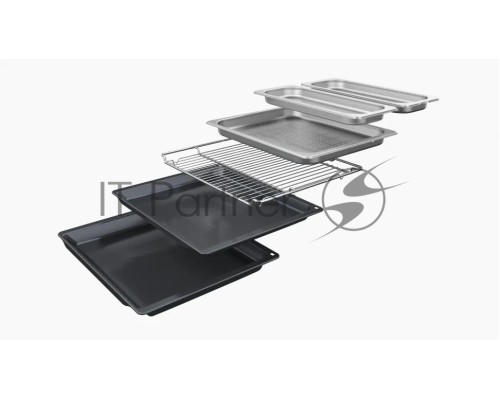Духовой шкаф Bosch HSG7361B1 Home Connect!! Serie 8, черный, 21 режим + комбинированные режимы, функция приготовление на пару 100%, 4-слойное остекление, 3 цветных текстовых TFT-дисплея 2,5