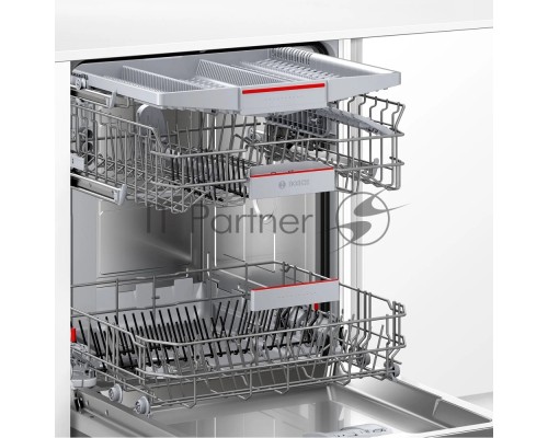 Встраиваемая посудомоечная машина Bosch SMV4EVX01E загрузка на 14 комплектов посуды, электронное управление, 6 программ, 59.8x55x81.5 см, нержавеющая сталь цвет, сушка: с открыванием дверцы/с теплообменником, индикация на полу: луч