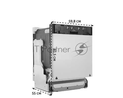 Встраиваемая посудомоечная машина Bosch SMV4EVX01E загрузка на 14 комплектов посуды, электронное управление, 6 программ, 59.8x55x81.5 см, нержавеющая сталь цвет, сушка: с открыванием дверцы/с теплообменником, индикация на полу: луч