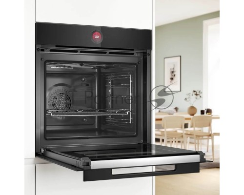 Встраиваемый духовой шкаф Bosch HBG9742B1S с 14 режимами нагрева,контроль температуры от 30 °C до 300 °C,объем 71 л