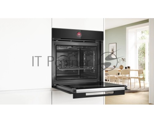 Встраиваемый духовой шкаф Bosch HBG9742B1S с 14 режимами нагрева,контроль температуры от 30 °C до 300 °C,объем 71 л