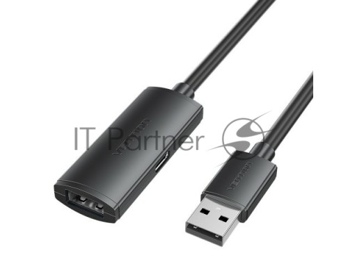 Активный кабель-удлинитель Vention USB 2.0 AM/AF с усилителем - 15м Черный