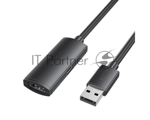 Активный кабель-удлинитель Vention USB 2.0 AM/AF с усилителем - 15м Черный
