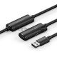 Активный кабель-удлинитель Vention USB 2.0 AM/AF с усилителем - 15м Черный