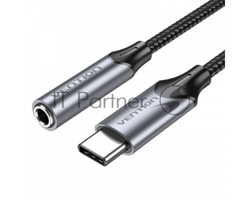 Переходник Vention USB-C M/ Jack 3.5 mm F DAC - 1м Серый