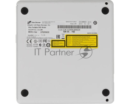 Оптический привод LG DVD-RW ext. White Slim Ret. USB2.0