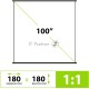 Экран Cactus 180x180см Map type CS-PSRM-180x180-WT 1:1 настенно-потолочный рулонный белый