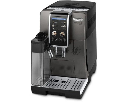 Кофемашина автоматическая DeLonghi Dinamica Plus ECAM380.95.TB черный/серый, исп. кофе - зерновой/молотый, 1.8 л, 1450 Вт, 15 Бар.