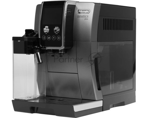 Кофемашина автоматическая DeLonghi Dinamica Plus ECAM380.95.TB черный/серый, исп. кофе - зерновой/молотый, 1.8 л, 1450 Вт, 15 Бар.