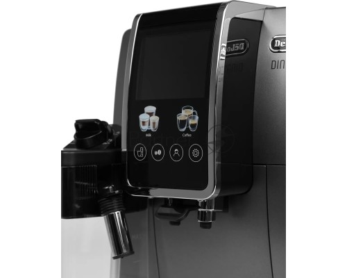 Кофемашина автоматическая DeLonghi Dinamica Plus ECAM380.95.TB черный/серый, исп. кофе - зерновой/молотый, 1.8 л, 1450 Вт, 15 Бар.
