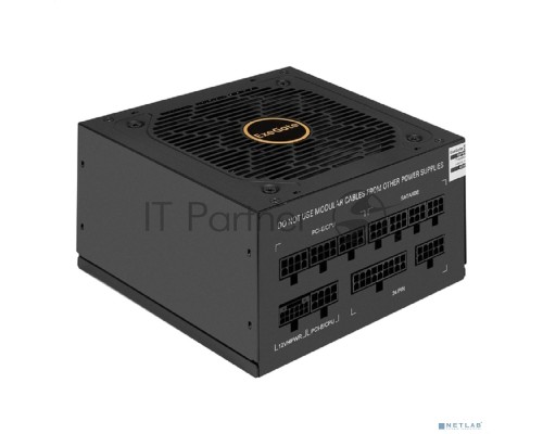 Блок питания 650W ExeGate 80 PLUS® GOLD 650VSP FС (ATX3.0, APFC, КПД 90% (80 PLUS Gold), 120mm fan, 24pin, 2x(4+4)pin, PCIE5.0/12VHPWR, 2xPCI-E, 6xSATA, 3xIDE, 1xFDD, Full Cable Management, black, Color box)