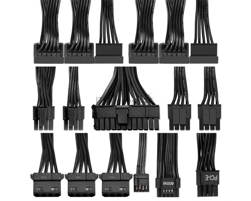 Блок питания 650W ExeGate 80 PLUS® GOLD 650VSP FС (ATX3.0, APFC, КПД 90% (80 PLUS Gold), 120mm fan, 24pin, 2x(4+4)pin, PCIE5.0/12VHPWR, 2xPCI-E, 6xSATA, 3xIDE, 1xFDD, Full Cable Management, black, Color box)