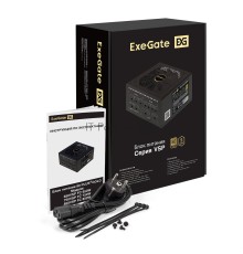 Блок питания 750W ExeGate 80 PLUS® GOLD 750VSP FС (ATX3.0, APFC, КПД 90% (80 PLUS Gold), 120mm fan, 24pin, 2x(4+4)pin, PCIE5.0/12VHPWR, 4xPCI-E, 6xSATA, 3xIDE, 1xFDD, Full Cable Management, black, Color box)