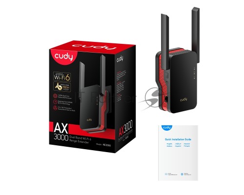Повторитель беспроводного сигнала Cudy RE3000 AX3000 Wi-Fi черный