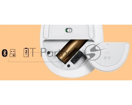 Мышь беспроводная Logitech Lift белый, 4000 dpi, радиоканал, Bluetooth, USB, кнопки - 6