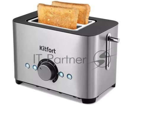 Тостер Kitfort КТ-6210 850Вт серебристый/черный
