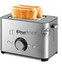 Тостер Kitfort КТ-6211 850Вт нержавеющая сталь/черный