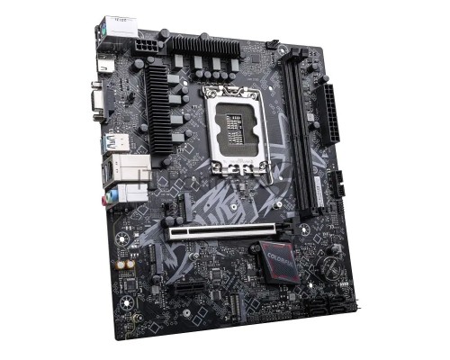 Материнская плата Colorful BATTLE-AX B760M-K D5 V20, LGA 1700, Intel B760, 2xDDR5, 4xSATA, 2xM.2, 1xPCI-E 4.0 x16, 1xPCI-E x1, 1xHDMI, 1xVGA, 1x1Gb LAN, 2xUSB-A 2.0, 4xUSB 3.2 Gen 1, 3x3.5 мм, 5.1, mATX