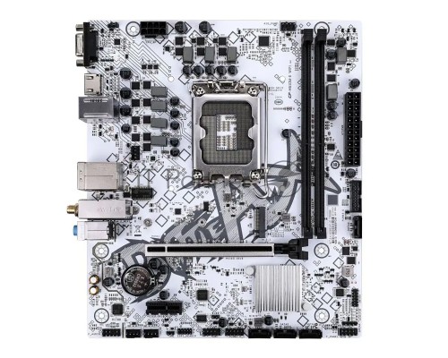 Материнская плата Colorful BATTLE-AX H610M-E WIFI V20, LGA 1700, Intel H610, 2xDDR4, 4xSATA, 1xM.2, 1xPCI-E 4.0 x16, 1xHDMI, 1xVGA, 1x1Gb LAN, 2xUSB-A 2.0, 2xUSB 3.2 Gen 1, 3x3.5 мм, 5.1, Micro-ATX