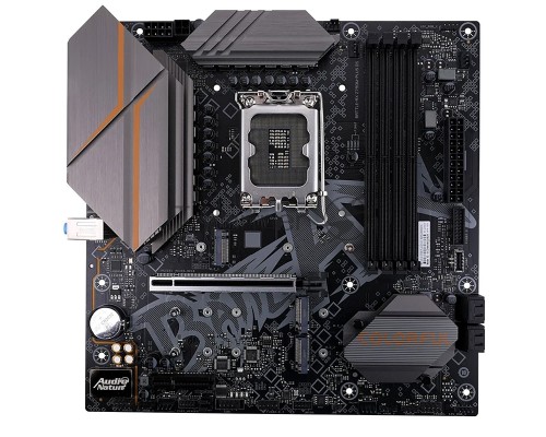 Материнская плата Colorful BATTLE-AX Z790M-PLUS D5 V20, LGA 1700, Intel Z790, 4xDDR5, 6xSATA, 3xM.2, 1xPCI-E 5.0 x16, 1xPCI-E x4, 1xHDMI, 1xDP, 1x2.5Gb LAN, 4xUSB-A 2.0, 2xUSB-A 3.2 Gen 1, 1xUSB 3.2 Gen 2, 1xUSB-C 3.2 Gen 2, 3x3.5 мм, 5.1, mATX
